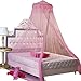 Housweety New Round Lace Curtain Dome Bed Canopy Netting Princess Mosquito Net (Pink)