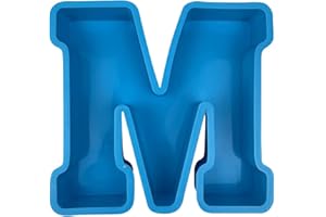 CMEILAU Molde grande de resina epoxi con alfabeto, molde de silicona con letras en inglés, moldes de fundición de letras del alfabeto 3D, molde de la A a la Z, molde de decoración para fiesta de cumpleaños