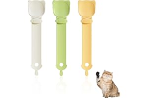 XOXVURI 3 PCS Happy Spoon for Cats, Cuddles and Meow Cat Treat Feeder, Claw Shape Cat Strip Happy Spoon, cuchara multifuncional para mascotas, alimentador de tira de gatos, cuchara dispensadora tratos húmedos