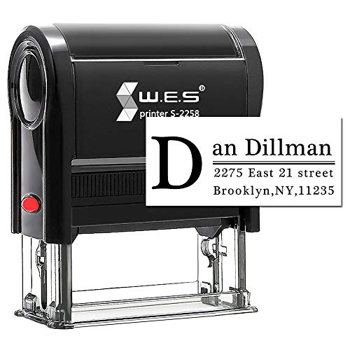 Self Inking Stamps Personalised - Custom Address Rubber Stamps - 58 x 22mm