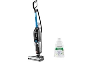 Bissell CrossWave HF2, Aspirateur Balai Laveur à Câble, Aspire & Lave en Même Temps, Nettoyeur Eau et Poussière Léger & Puissant, Aspirateur Balai Sec et Humide, Seulement pour Sols Durs, 3845N