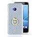 Produktbild pinlu Etui Schutzhülle Für HTC U11 Life Soft Silikon TPU Ultra Thin Protective Cover Glitzer Rück mit Abnehmbarer Boden Skin und Ring-Schnalle Design Blau