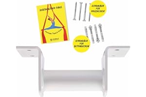 Diabolo Freizeitsport Vertikaltuchdeckenhalterung zur Befestigung von Vertikaltuch oder Yogatuch direkt an der Decke weiße Vertikaltuch-Aufhängung mit Halterung für Decken