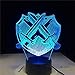 Produktbild Lixiaoyuzz 3D Nachtlampe Led Visuelle Nachttisch Schlaf Usb Kreative 7 Farbwechsel Gaming Kreuz Schwert Schreibtischlampe Licht Für Kindergeburtstagsgeschenke-berühren