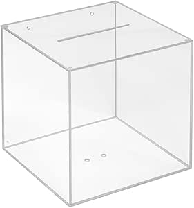 Spendenbox Acryl 300x300mm - Losbox Einwurfbox Für Aktionen Veranstaltungen