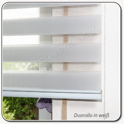 Duorollo Doppelrollo Seitenzugrollo weiß 180 x 170 cm - 5