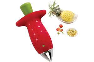 Bounabay Strawberry Huller Tool Strawberry Stem Leaves Huller Gem Remover Strawberry Top Leaf Remover Tool Huller Remover Strawberry Berry Stem Gem Leaves Huller Remover Fruit Corer Kitchen Tool