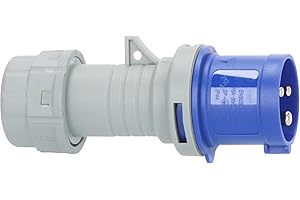 Brennenstuhl Clavija CEE 230V/16A (para Uso Exterior IP44, Adaptador Enchufe para Camping, conexión fácil, 3 Polos, Enchufe de 3 Pines)