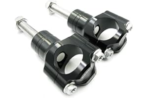 OTOM Motorcycle Handlebar Clamp CNC Aluminum Alloy Bar Clamps 28mm or 1 1/8" For Suzuki Yamaha BMW Honda CRF HandleBar Riser (Black, 10mm)