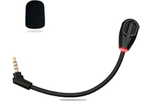 SPTSSWET Replacement Microphone Compatible with Kingston HyperX Cloud Flight/Flight S Gaming Headphones Wireless for PC PS5 PS4 Xbox Series X/S Noise Reduction, Removable Replacement Game Microphone