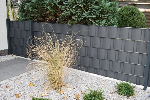 Sichtschutz Guch Nich für Doppelstabmatten, Blickdicht, Zaun, Zäune, Gartenzaun 35m RAL7016/anthrazit-grau - 2