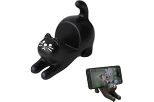 Eabdice Katzen Handy Ständer, Telefonhalter, Katzen für Telefonhalter, Sehr Niedlicher Handyständer, Mit Dem Sie Sich Auf das Probieren von Essen Konzentrieren Können(Katzen)