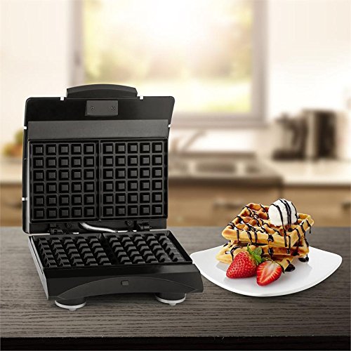 Klarstein Waffle Buddy Waffelmaker Doppel Waffeleisen für belgische Waffeln (700W, 2 Heizflächen, antihaft, hochwertige Antihaftbeschichtung, Edelstahl) silber - 5