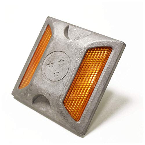 Preisvergleich Produktbild PrimeMatik - Straßen Reflektor 100x100x20mm Aluminium Boden