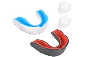 KASESSS 2 Stück Zahnschutz Kampfsport, Sport Mundschutz Boxen Herren, Erwachsene Mouthguard Boxing mit Tragbare Box, Box Mundschutz Zahnspange für Rugby,Kickboxen,Vollkontakt-Sportarten(12+ Jahre Alt)