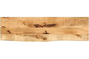 ‎VIDAXL vidaXL Tischplatte, Holzplatte für Tisch Esstisch Couchtisch, Massivholzplatte Baumkante, Ersatztischplatte, 120x30x2,5cm Massivholz Raues Mangoholz
