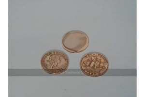 MASTERS TRADITIONAL GAMES Set of 5 old English Ha'pennies smoothed (heads side visible)