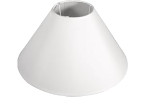 Rayher 2303102 Pantalla para lámpara, Plástico, cónica, 30-10 cm ø, 19 cm alto, E27, max.60W, tulipa personalizable, blanco