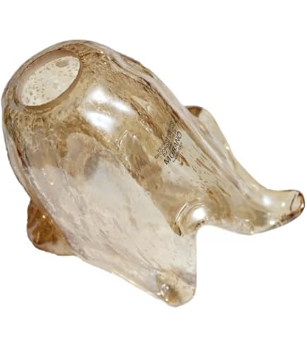 Coppa In Vetro Per Lampadario | Attacco E14, Bianco Con Sfumatura Ambra, Diametro 17cm - Foto 9