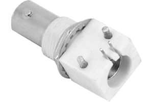 MISKALL Connettore per montaggio su PCB, 10pz Adattatore BNC per montaggio su PCB bianco da 90 gradi Scheda connettore 2P BNCQ9 per sistemi CCTV