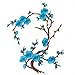 Produktbild ULTNICE Plum Blossom Blume Applique Bekleidung Stickerei Patch Stoff Aufkleber für Kleidung fertige Wand Dekoration blau