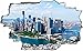 Produktbild DesFoli Usa New York Look Wandtattoo 70 x 115 cm Wanddurchbruch Wandbild Sticker Aufkleber C430
