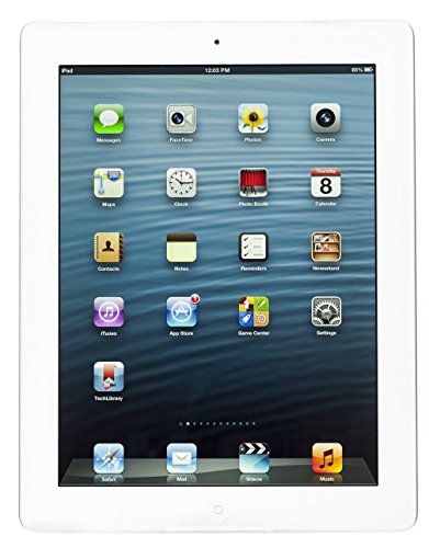 Apple iPad 4, 9,7″ Display mit WI-Fi + Cellular, 128 GB, 2012, Weiß (Generalüberholt)