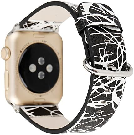 LiKuCo For 38mm Apple Watch Band Series 3,38mm Space Pattern Pastoral/Rural Wind Style Wrist Strap Watchband Replacement for Apple Watch Series 3/2/1 (S)