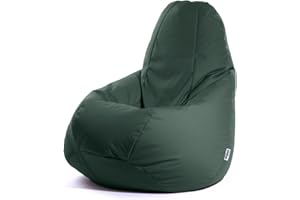 Avalon - Jive Children's Bean Bag, Bean Bag Made of Tear-Resistant Technical Fabric, Ergonomic Gaming Bean Bag with Filling, Comfortable Modern Bean Bags, Made in Italy (68 x 68 x 107 cm, Dark Green)