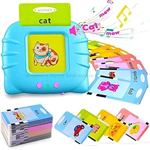 KASHTI TOYS AND GAMES Flash Cards for Kids Talking English Words Flash Cards Preschool Electronic Reading Early Talking Flashcards Toy for Kids -112 pcs Card (Card Early Education Device)