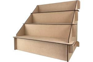 decoblanks 3 tier Collapsible MDF Craft Fair Display Retail Point of Sale Stand 40cm wide shelves