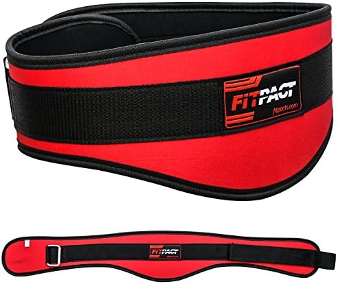 Fitpact weight lifting belt Curve 6 inch gym workout training Crossfit exercise fitness powerlifting