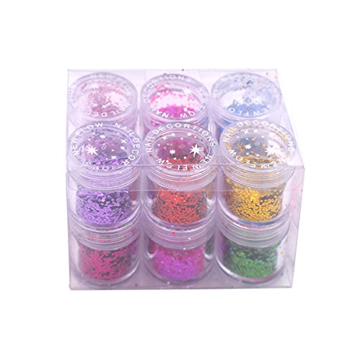 Aokayy Glitter Lidschatten 12 Farben Make-up Set Glitzer Powder Kit für Make-up und Nail - 4
