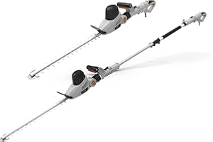 VonHaus Pole Hedge Trimmer Corded – Long Reach Telescopic Extendable Electric Cutter for Hedges, Bushes, Branches, Shrubs – 600W Motor, 45cm Blade, Dual Action Blades, 10m Cable, Blade Cover, Harness