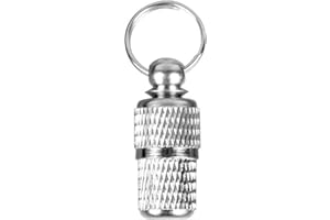 Trixie Tube d'Étiquette Porte-Adresse/Nom Pendentif d'Identification Étanche en Métal Chromé pour Chien/Chat/Animaux de Compagnie, Chrome