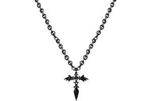 Eigso Gothic Chain Necklace Chokers for Women Men Classic Droping Pendant Collar for Woman Man
