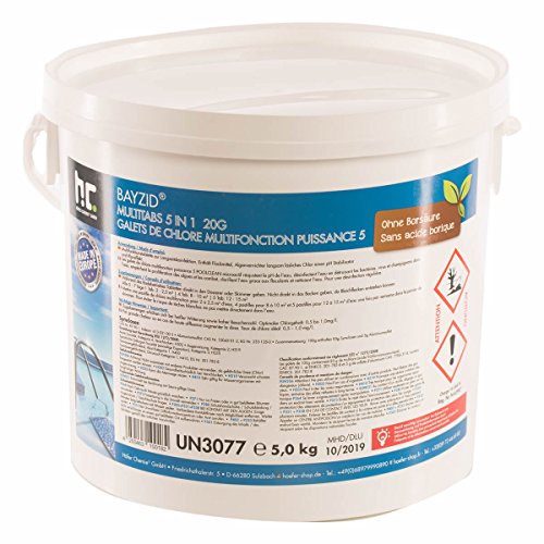 1 x 5 kg Multifunktions-Chlor-Tabletten 20g - für Pools bis 15.000 L - VERSANDKOSTENFREI