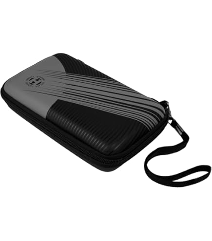 Étui à Fléchettes Mission ABS-1 – Coque De Protection Rigide, Noir Métallisé