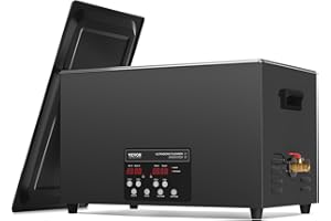 VEVOR Limpiador Ultrasónico 30 L Limpiador Ultrasónico Digital 600 W con Desgasificación Mejorada y Modo Suave Limpiador Ultrasónico Industrial 40 kHz con Temporizador y Calentador para Joyería