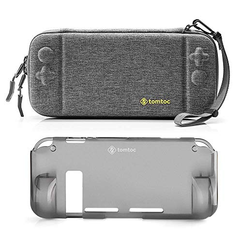 tomtoc [Kit Combiné] Étui Rigide et Coque de Protection en TPU pour Nintendo Switch, Housse de Pro
