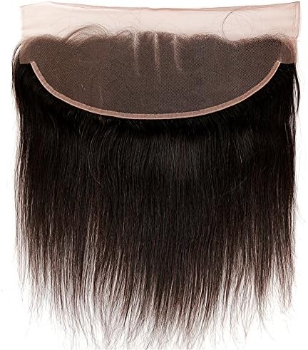 DRESSMAKER Brazilian Virgin Remy Human hair Straight 13*4 Lace Frontal Closure Three Part Natural Color Lace Closure