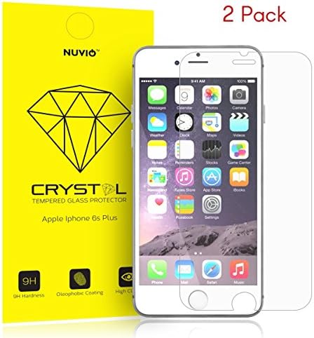 Apple iPhone 6 Plus / 6s Plus Screen Protector (2 Pack), Nuvio Crystal Premium Tempered Glass Screen Protector for Apple iPhone 6(s) Plus Anti Shatter [Lifetime Warranty] FREE DELIVERY
