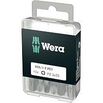 Wera 05072405001 855/1 Embouts Pozidriv PZ 3 X 25 Mm - Lot De 10 Pièces Haute Qualité