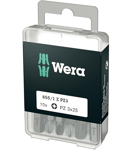 Embout Vis Wera Pozidriv PZ2 – 89 Mm, Pour Visserie Tôle, Qualité Professionnelle – 1/4 De Pouce