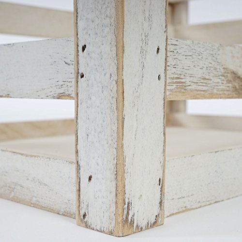 3er Set Holzkiste T295, Weinkiste Dekokiste Obstkiste, Shabby-Look Vintage weiß - 6