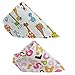 Set Of 2 Baby Cute Bandana Drool Bibs Unisex Cotton ( Giraffe & Letter )