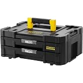 STANLEY FATMAX PRO-STAK IV Double Drawer, Polypropylene Body, 2 Modular Drawers, Stackable, Removable Dividers, Bi-Material H