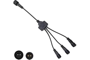 Dekofun Connettore Luci Natale 2 Pin Splitter Per Luci Natalizie, 1-a-3 Connettori Trasformatore, Connettore Elettrico IP65 Impermeabile Sdoppiatore Per Catena Luminosa Natalizia da Esterno