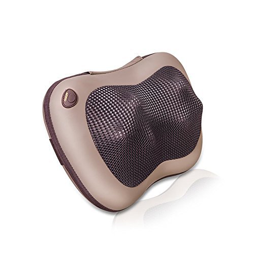 Iflying Taie d'oreiller de massage, massage Shiatsu de malaxage Profondeur Oreiller avec la chaleur pour soulager la fatigue de l'arrière du cou et des épaules