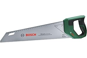 Bosch Handsäge 400mm (Fuchsschwanz 400mm; SK5-Stahl Sägeblatt für schnelle Schnitte in Holz; 11TPI; Induktionsgehärtete Zähne; 45°/90° Markierungshilfe; Metrische Skala; Ergonomischer Softgrip)